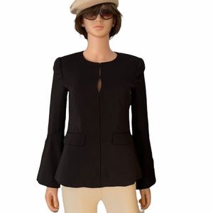 NWT Le Gali Black Bell Sleeve Blazer